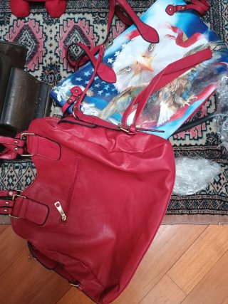 Borsa donna rosso Borgogna nuova
