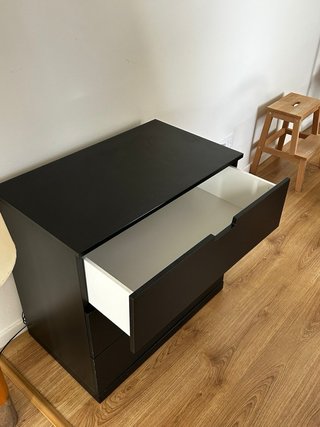 Cómoda Ikea Negra 3 Cajones