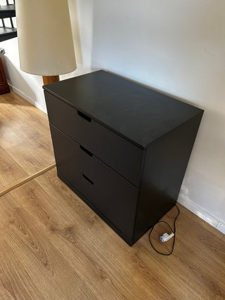 Cómoda Ikea Negra 3 Cajones