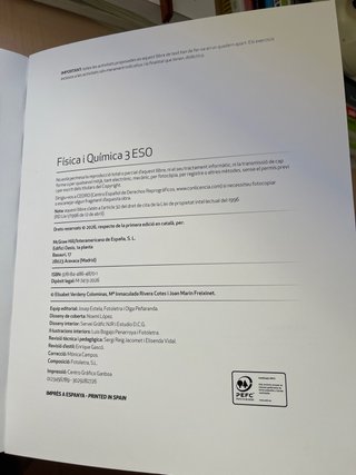 Física i Química 3r ESO Inèrcia edicion 2026