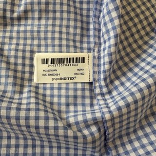 Zara x Bad Bunny Camisa Xadrez DTMF - Nueva!
