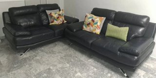 2 Sofás de Piel Negros