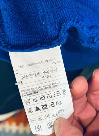 Felpa con cappuccio  Benetton  bambino/a TG 6/7