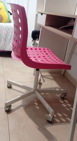 Silla de escritorio giratoria rosa