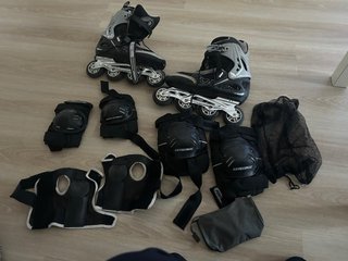 Patines y equipo de protección