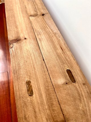 Banco de madera estilo retro