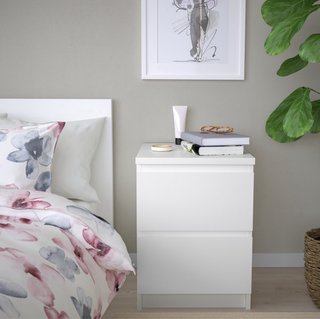 Comodino Ikea Malm nero/marrone