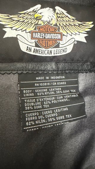 Chaqueta de cuero Harley Davidson XL
