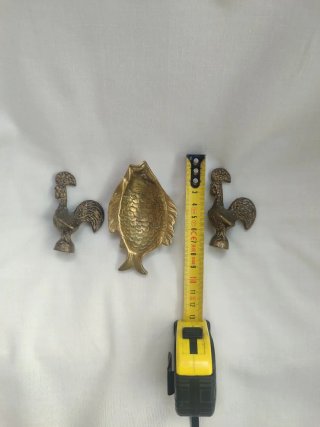 Pez y Gallos Bronce Vintage