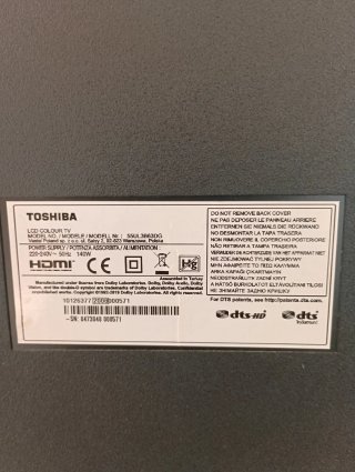 TV Toshiba 55, estaba funcionando.