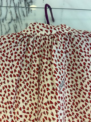 Blusa Zadig & Voltaire Corazones Roja y Blanca