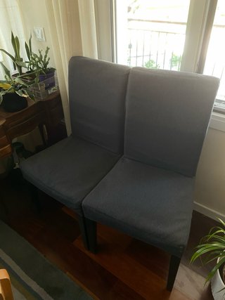 Sillas Henrikdal Ikea (4) Tela Gris