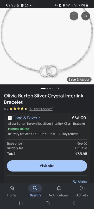 Pulsera Plata con Infinito y Diamantes ajustable