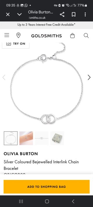 Pulsera Plata con Infinito y Diamantes ajustable