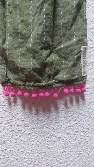 Fular / Bufanda Patchwork Rosa y Verde