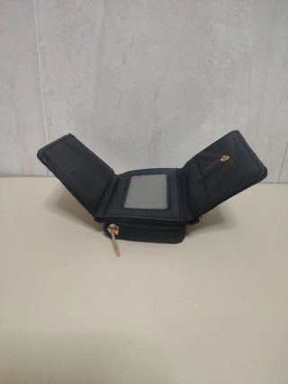 Cartera bordada flor morada