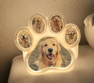 Lámpara Huella Mascota Personalizada Fotos