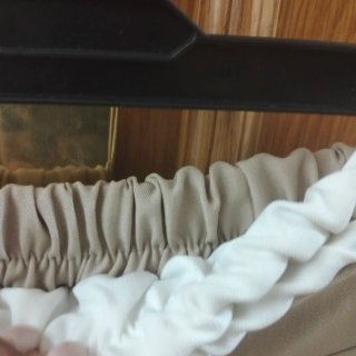 Falda beige tablas doble cintura talla única