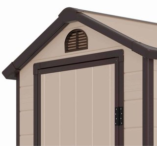 Caseta jardín resina 132x190x203cm 2,47 m² Marsala