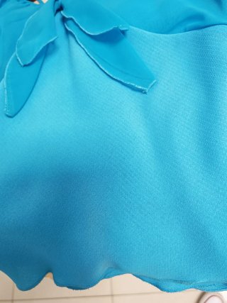 Top de vestir azul