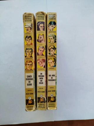 3 libros Julio Verne, años 70.