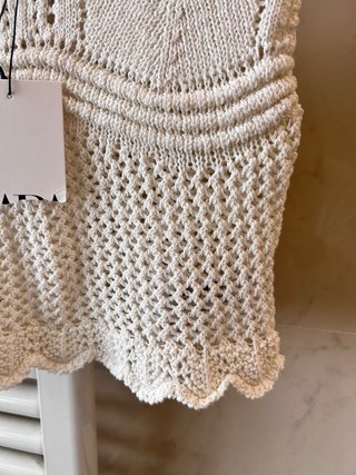 (Nuevo)Top Crochet Zara Talla S
