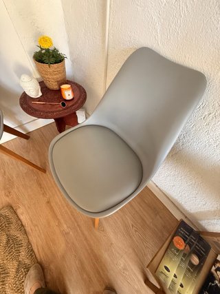 Silla Maison du Monde Gris Patas Madera