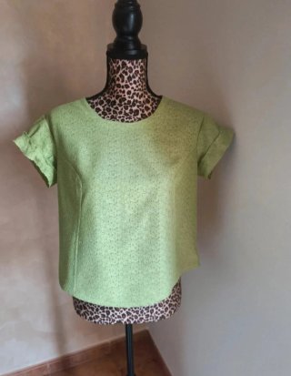 Conjunto blazer y blusa verde