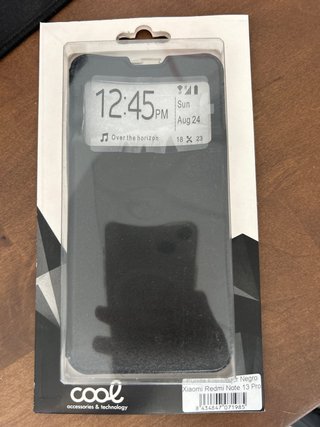 Funda Flip Cover Negro Xiaomi Redmi Note 13 Pro