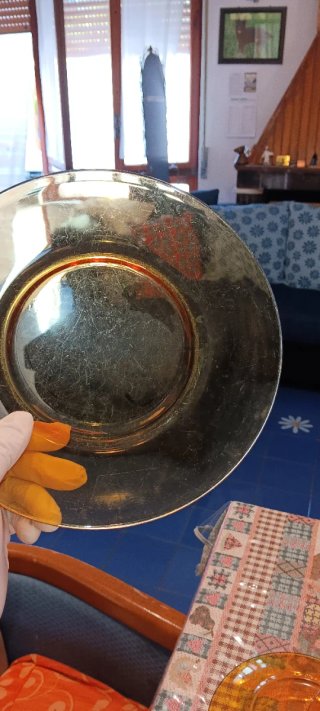 Piatti Vereco in vetro ambrato