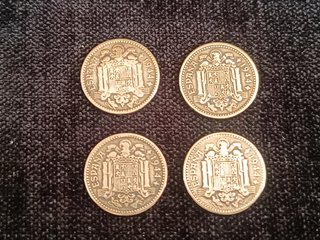 LOTE 14 MONEDAS 1 PESETA 1944 ESTADO ESPAÑOL