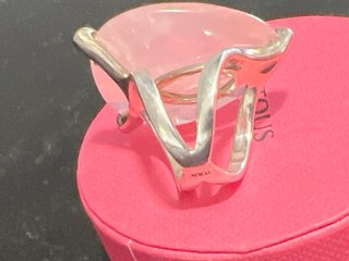 Anillo Tous Plata y Cuarzo Rosa Corazón