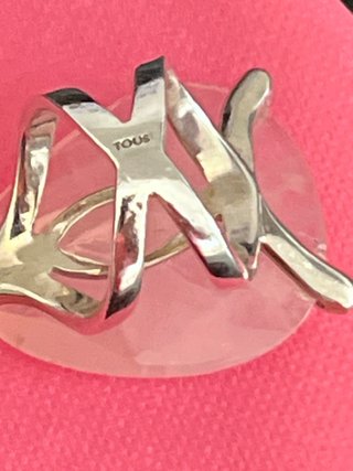 Anillo Tous Plata y Cuarzo Rosa Corazón