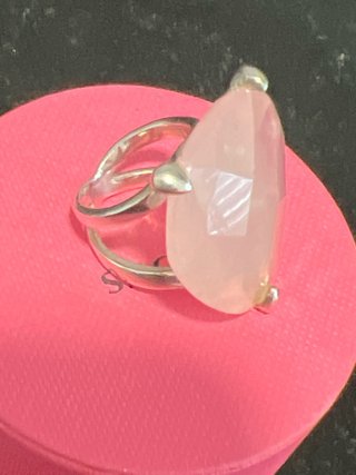 Anillo Tous Plata y Cuarzo Rosa Corazón
