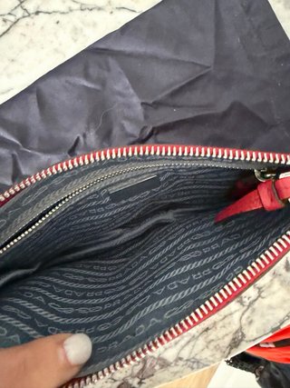 Bolso Prada Saffiano Rojo Piel