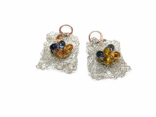Pendientes Artesanales Oro y Plata