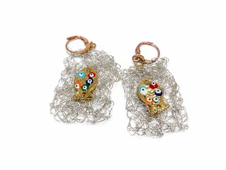 Pendientes Artesanales Oro y Plata