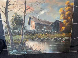 2 Cuadros Paisaje Óleo 47x55 cm