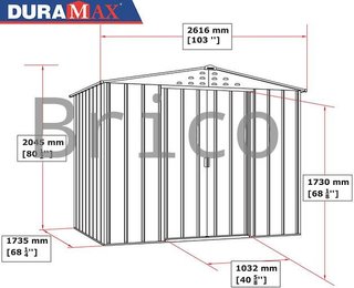 Caseta Metálica Top Artemisa 173x261x204 cm - Duramax