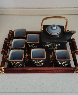 Set Tè Ceramica e Bambù