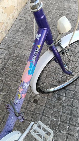 Bicicleta Clásica Azul con Cesta