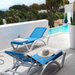Tumbona Mykonos Azul Claro