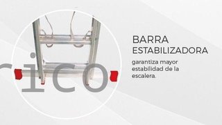 Escalera Aluminio 2x9 - 2,5+2,5 M - 66x25mm