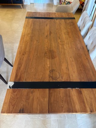 Mesa de comedor madera y metal