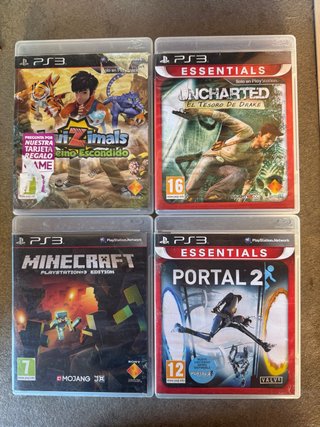 PS3: Uncharted, Minecraft, Portal 2, inviZimals