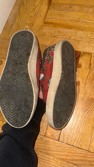 Zapatillas Golden Goose Rojas y Plateadas