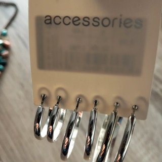 Pendientes Aro Plateados Set 6 Pares