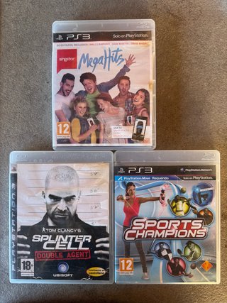 PS3: Singstar MegaHits, Splinter Cell, Sports