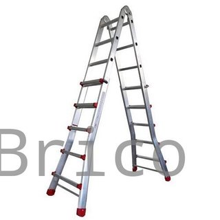 Escalera Telescópica Aluminio 4+4 Pestaña