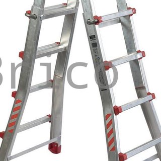 Escalera Telescópica Aluminio 4+4 Pestaña